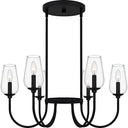Viscount 6 Light Chandelier in Matte Black 1