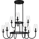 Viscount 9 Light Chandelier in Matte Black 3