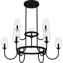 Viscount 9 Light Chandelier in Matte Black 4