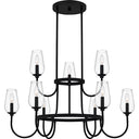 Viscount 9 Light Chandelier in Matte Black 1