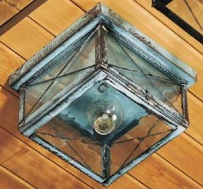1121SX Brass Traditions Medium Outdoor Flush Mount Fixture - Crescent Harbor