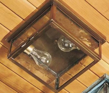1122 Brass Traditions Large Outdoor Flush Mount Fixture - Crescent Harbor