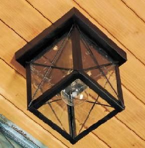 1123 Brass Traditions Small Outdoor Flush Mount Fixture - Crescent Harbor