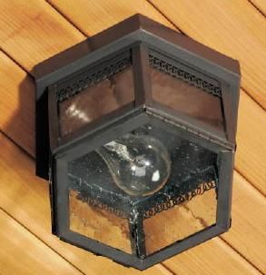 1131 Brass Traditions Medium Outdoor Six-Sided Flush Mount Fixture - Crescent Harbor