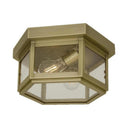 1132 Brass Traditions Large Outdoor Six-Sided Flush Mount Fixture - Crescent Harbor 2