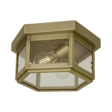 1132 Brass Traditions Large Outdoor Six-Sided Flush Mount Fixture - Crescent Harbor 2