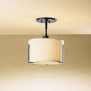 12-6498 Hubbardton Forge Exos Small Single Shaded Semi-Flush - Crescent Harbor