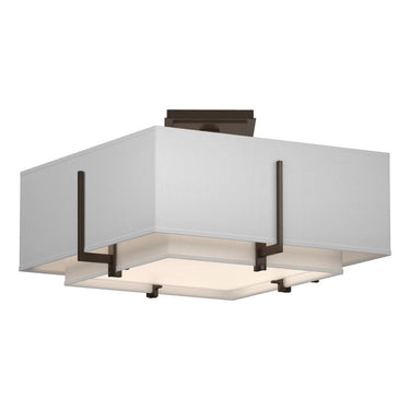 126507 Hubbardton Forge Exos Square Small Double Shade Semi-Flush 1