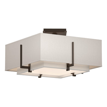 126507 Hubbardton Forge Exos Square Small Double Shade Semi-Flush 2