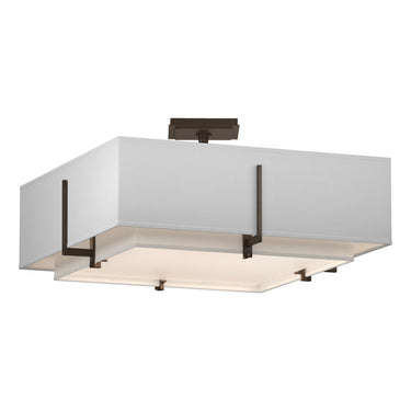 126510 Hubbardton Forge Exos Square Four Light Semi-Flush Mount 1