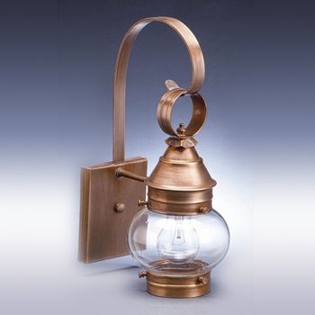 2011 Northeast Lantern Onion 1 Light Outdoor Wall Sconce - Crescent Harbor