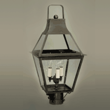 2243 Northeast Lantern Uxbridge 3 Light Post Lamp - Crescent Harbor