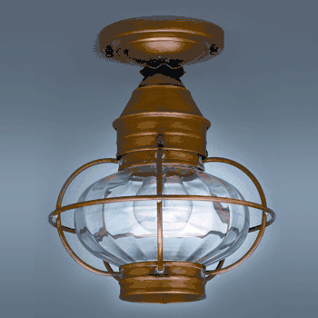 2524 Northeast Lantern Onion 1 Light Outdoor Flush Mount - Crescent Harbor