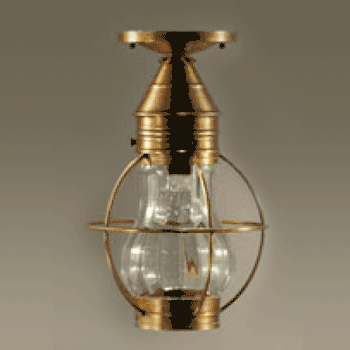 2724 Northeast Lantern Onion 1 Light Flush Mount - Crescent Harbor
