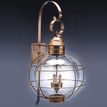 2851 Northeast Lantern Round Onion 3 Light Wall Sconce - Crescent Harbor