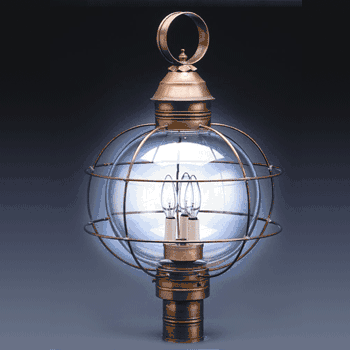 2853 Northeast Lantern Round Onion 3 Light Post Lantern - Crescent Harbor