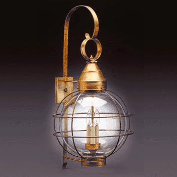 2861 Northeast Lantern Round Onion 3 Light Outdoor Wall Sconce - Crescent Harbor