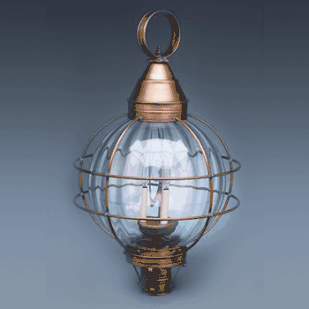 2863 Northeast Lantern Round Onion 1 Light Post Lamp - Crescent Harbor