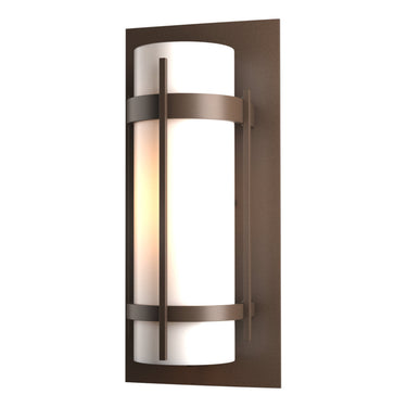 30-5893 Hubbardton Forge Banded Aluminum Medium Outdoor Sconce 1