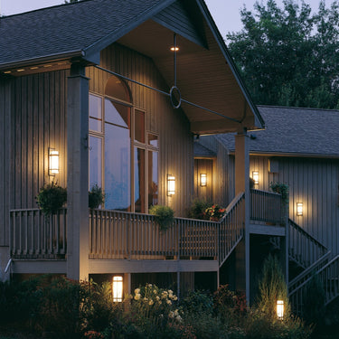 30-5893 Hubbardton Forge Banded Aluminum Medium Outdoor Sconce 4