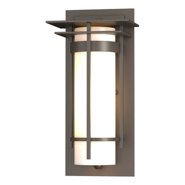30-5992 Hubbardton Forge Banded Aluminum Small Sconce with Top Plate 3