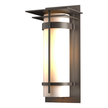 30-5994 Hubbardton Forge Banded Aluminum Lg. Sconce with Top Plates 4