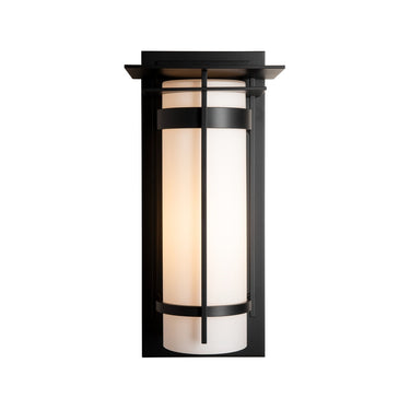 30-5994 Hubbardton Forge Banded Aluminum Lg. Sconce with Top Plates 1