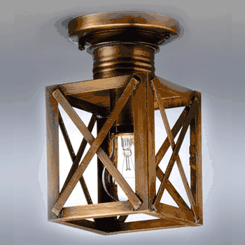 5014 Northeast Lantern Suffolk 1 Light Semi Flush Mount - Crescent Harbor
