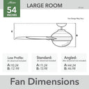 59165 54" Stealth DC Fan - Snow White by Casablanca Fan company 9