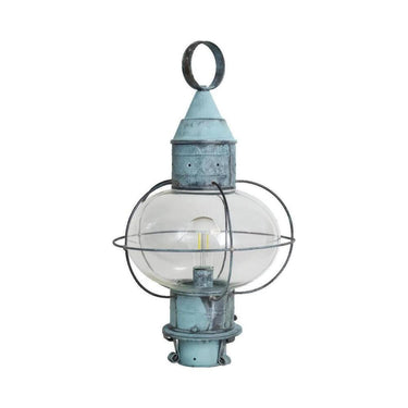 610 Brass Traditions Large Post Mount Onion Light - Crescent Harbor 1