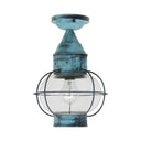 623 Brass Traditions Medium Semi-Flush Onion Light - Crescent Harbor 1