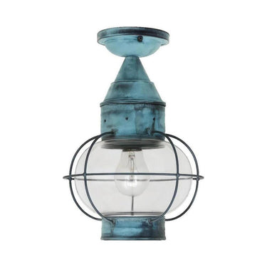 623 Brass Traditions Medium Semi-Flush Onion Light - Crescent Harbor 1