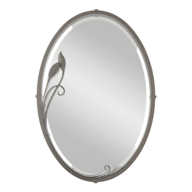 71-0014 Hubbardton Forge Oval with Leaf Beveled Mirror 2