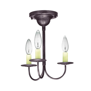 903F Northeast Lantern Williams 3 Light Flush Mount Chandelier 4