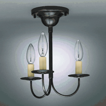 903F Northeast Lantern Williams 3 Light Flush Mount Chandelier - Crescent Harbor