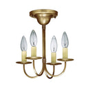904F Northeast Lantern 4 Light Flush Mount Chandelier 1