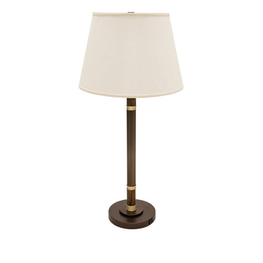 House of Troy BA750-CHB Barton 1 Light Table Lamp in Chestnut Bronze With Satin Brass 1
