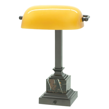 DSK430-MB House of Troy Newport Black and Tan Desk Lamp 1