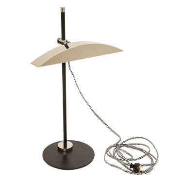 House of Troy DSK500-BLKPN Piano/Desk 1 Light Table Lamp in Matte Black With Polished Nickel Accents 1