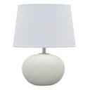 House of Troy GS600-WM Scatchard 17 Inch Table Lamp with White Linen Shade, White Matte 1