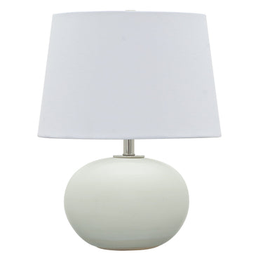 House of Troy GS600-WM Scatchard 17 Inch Table Lamp with White Linen Shade, White Matte 1