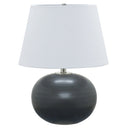 House of Troy GS700-BM Scatchard 22 Inch Table Lamp with White Linen Shade, Black Matte 1