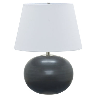 House of Troy GS700-BM Scatchard 22 Inch Table Lamp with White Linen Shade, Black Matte 1