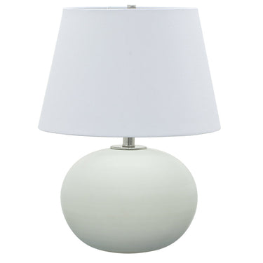 House of Troy GS700-WM Scatchard 22 Inch Table Lamp with White Linen Shade, White Matte 1