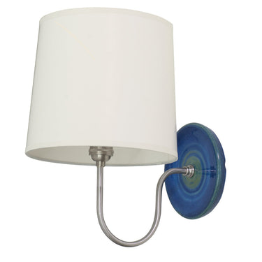 House of Troy GS725-BG Scatchard Wall Lamp with Cream Linen Hardback Shade 1