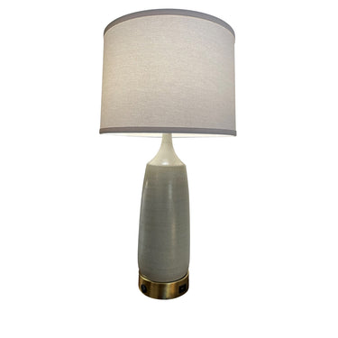 GSB105-SD Scatchard Table Lamps with AB Metal USB Base in Sand 1