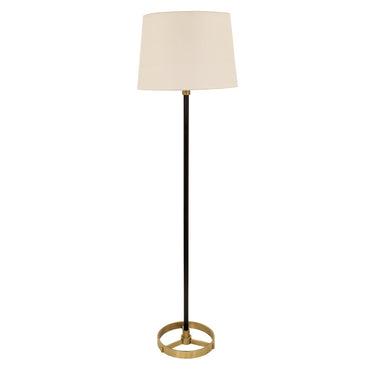 House of Troy 62" Morgan M600AB Floor Lamp in Black with Antique Brass 1