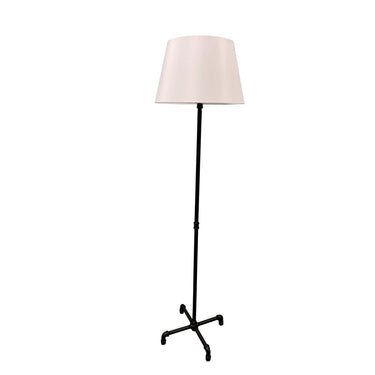 ST600-BLK Studio Industrial Black  Floor  Lamp  with Fabric Shade 1