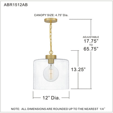 Abner 1 Light Mini Pendant 18