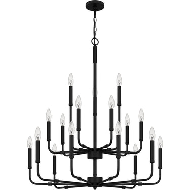 Abner 18 Light Chandelier in Matte Black 4